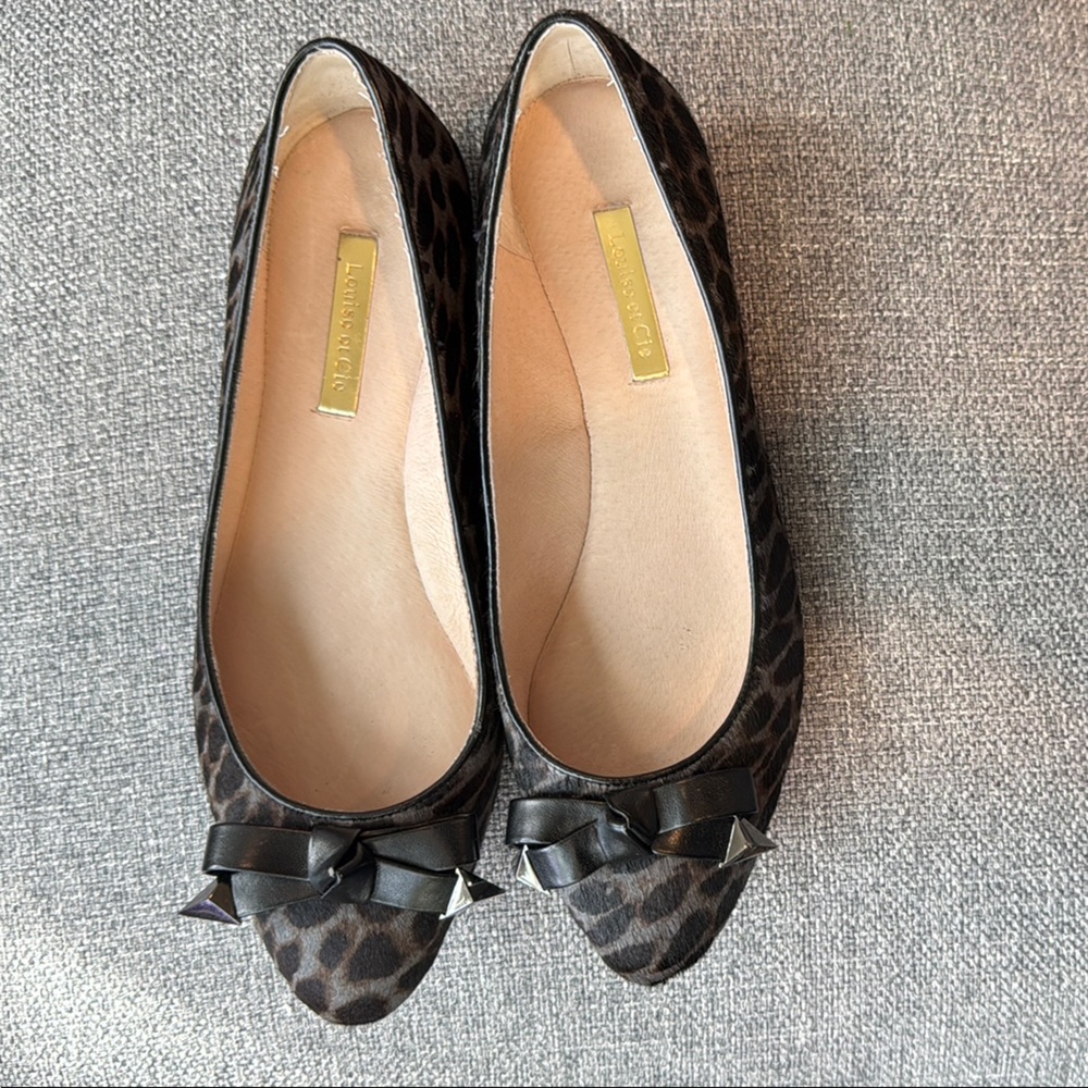 Leopard Print Bow Flats